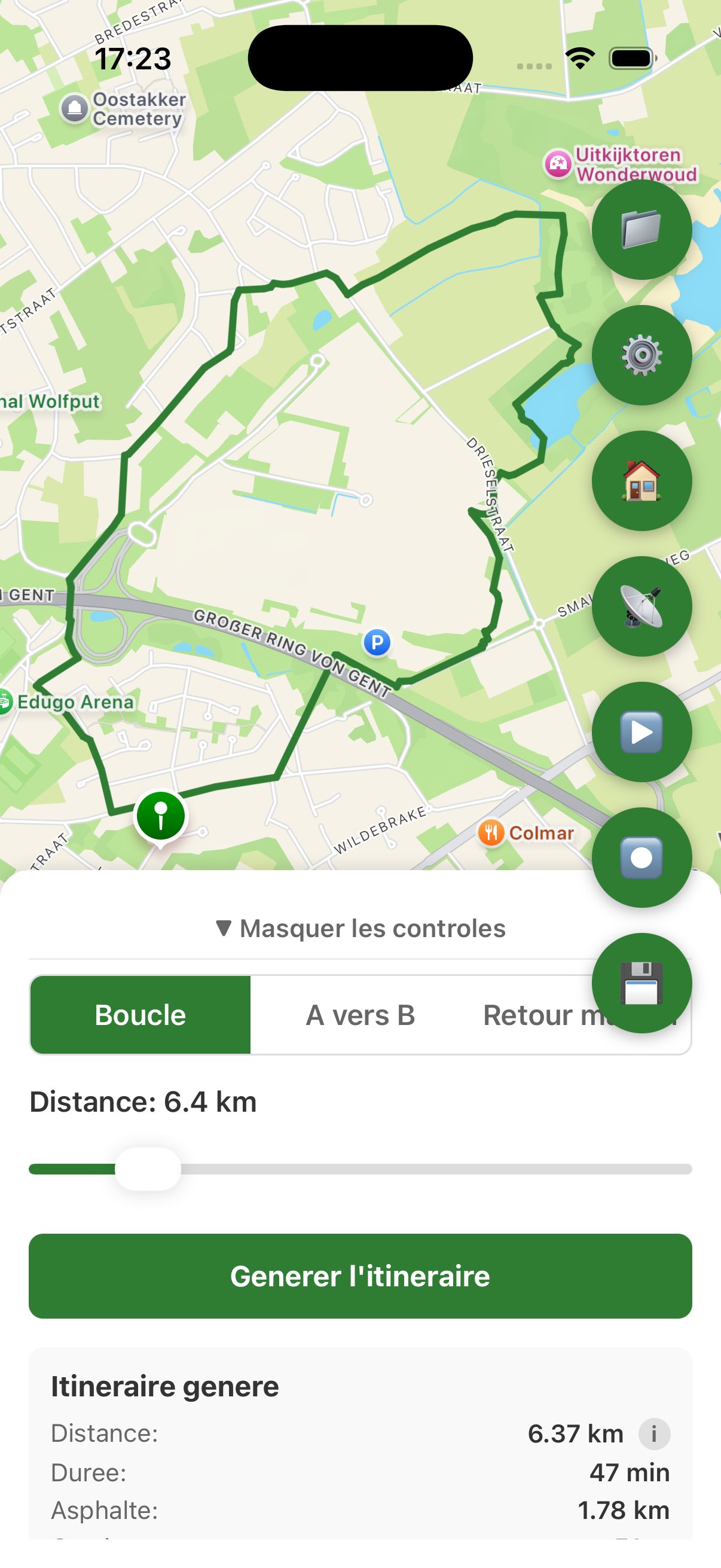Planification d'itinéraire CavalierNavi - Créer un circuit